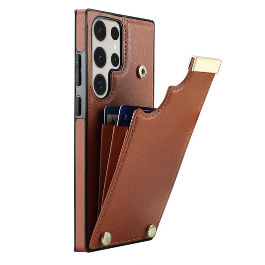 Card Hardware Leather Phone Case Compatible with All Model | Samsung S20 | Samsung S21 |Samsung S22 | Samsung S23