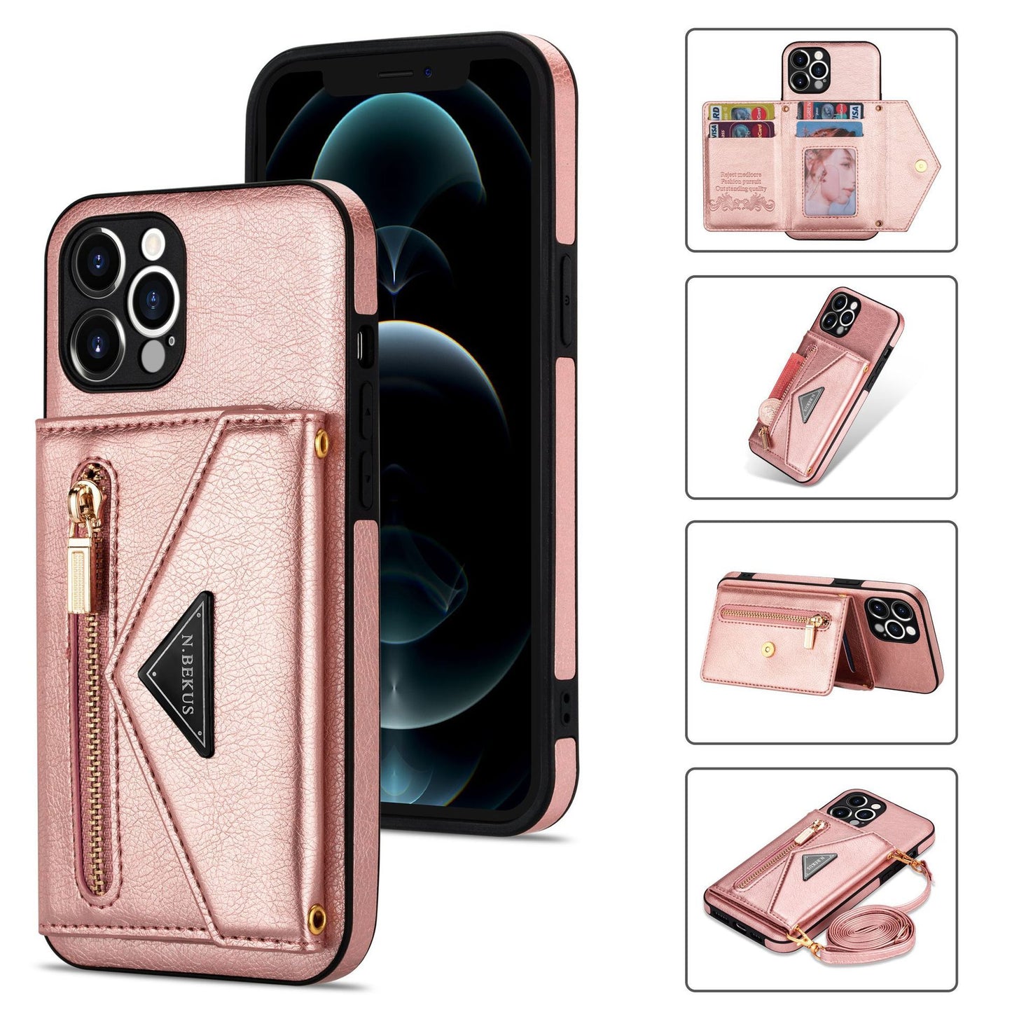 Crossbody Phone Case With Leather Strap And Card Insert | IPhone 14 | IPhone 14 plus | IPhone 14 pro | IPhone 14 Promax
