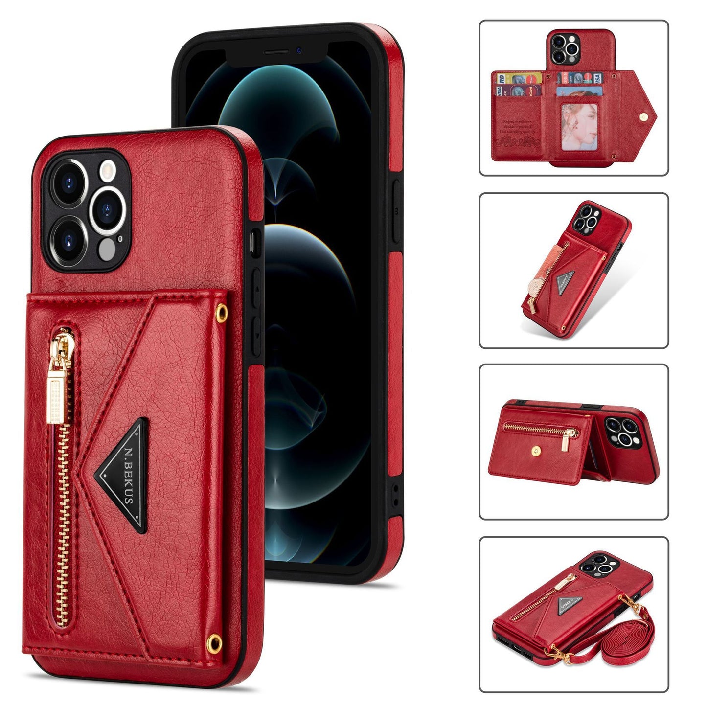 Crossbody Phone Case With Leather Strap And Card Insert | IPhone 14 | IPhone 14 plus | IPhone 14 pro | IPhone 14 Promax
