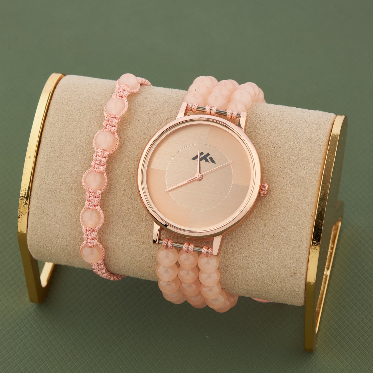 Women's Casual Analog Watch with Rose Gold Case β Rugged & Bold Look