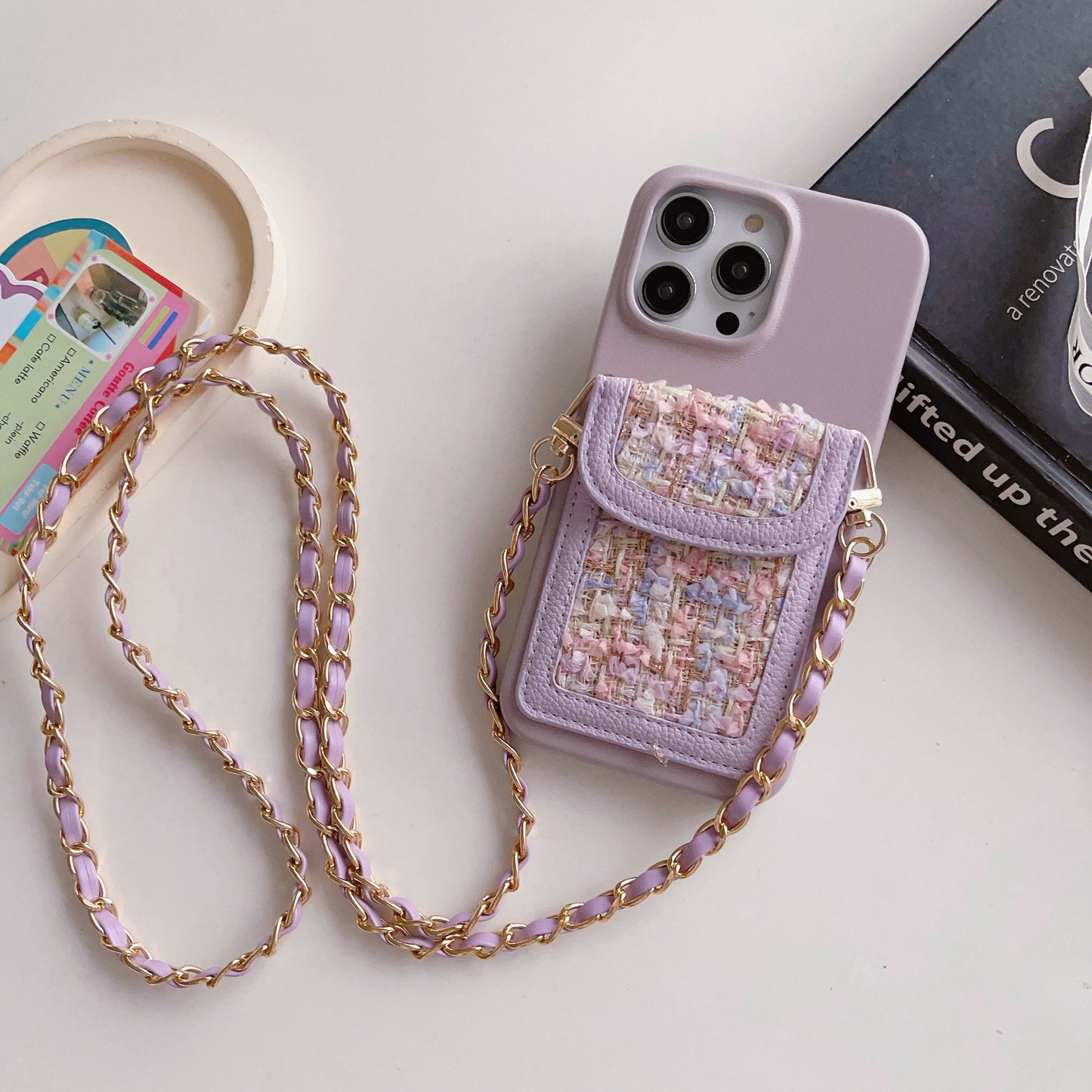 Crossbody Chain Card Holder Can Back Phone Case all Model for iPhone 14 | iPhone 15