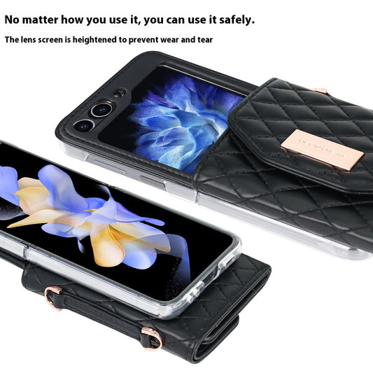 Fashion Lanyard Slung Over One Shoulder Phone Cover | Samsung Z Flip 4 | Samsung Z Flip 5 | Samsung Z Flip 6