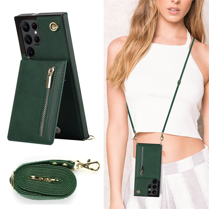Fashion Slant Across The Zipper Phone Case Protective Cover All models| Samsung S21 | Samsung S22