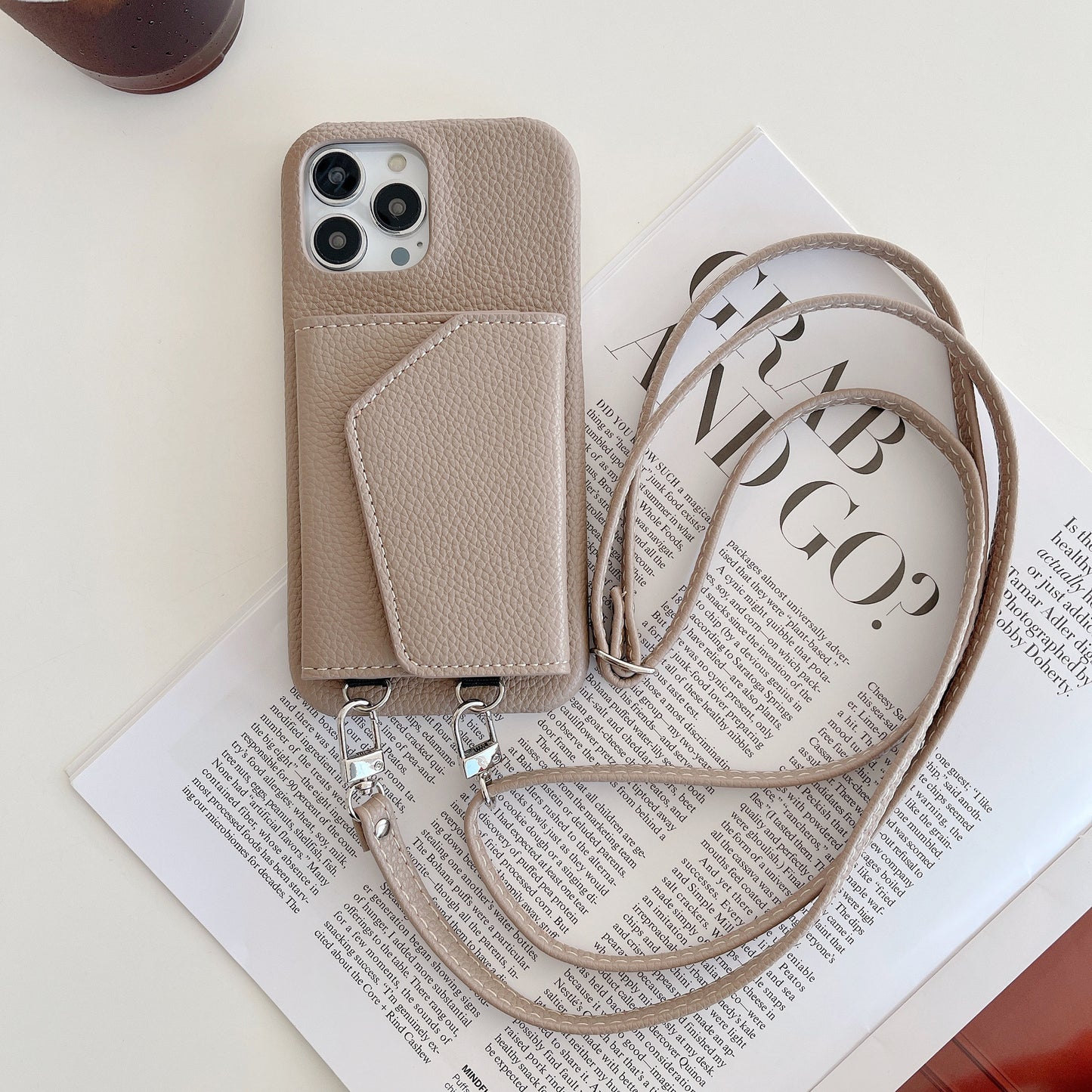 Ladies Card Holder Mirror Protective Shell | All Model for Iphone 14 | iphone 15