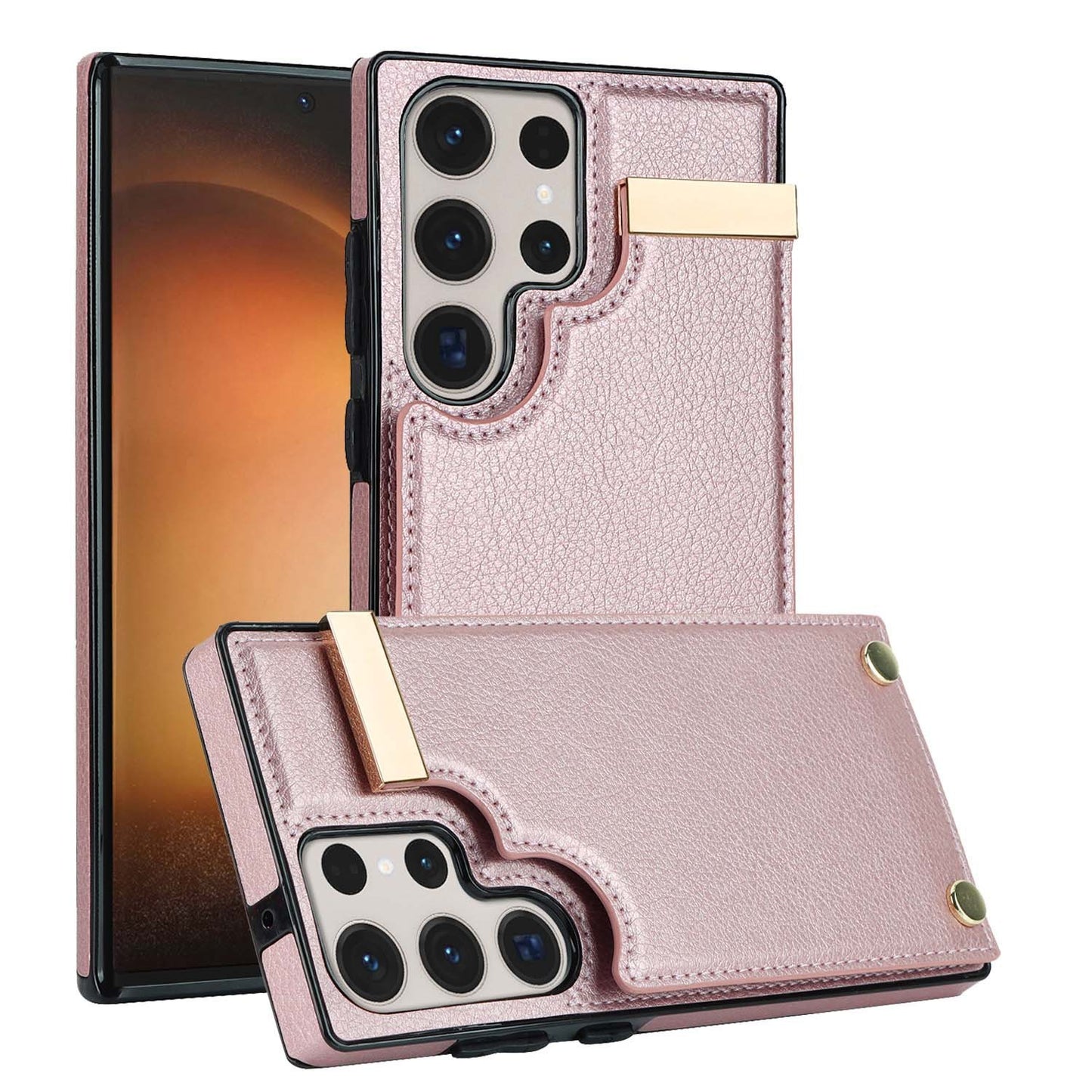 Card Hardware  Leather Phone Case Compatible with All Model | Samsung S20 | Samsung S21 |Samsung S22 | Samsung S23