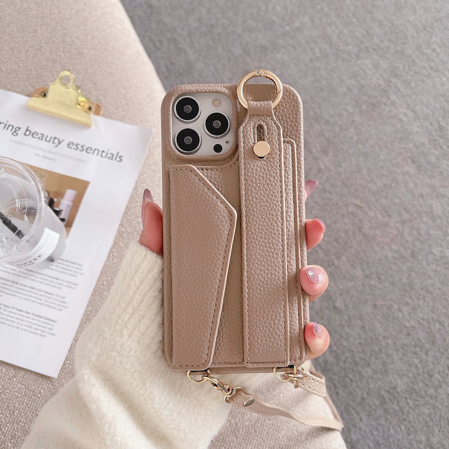 Fashion Simple Back Strap Phone Case Protector Iphone 15 Model