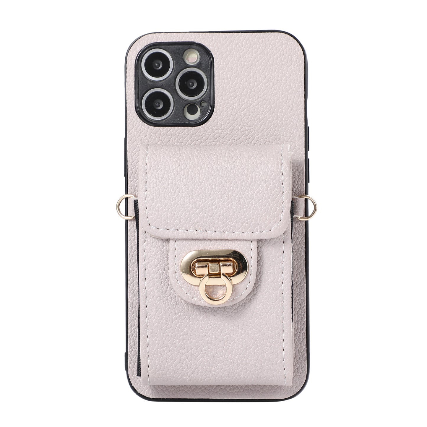 Leather Phone Case Creative Card-inserting Wallet Leather Case Crossbody Protective Case