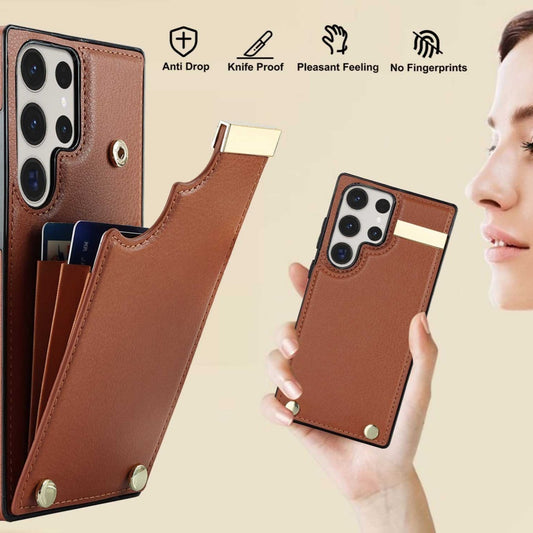 Card Hardware  Leather Phone Case Compatible with All Model | Samsung S20 | Samsung S21 |Samsung S22 | Samsung S23