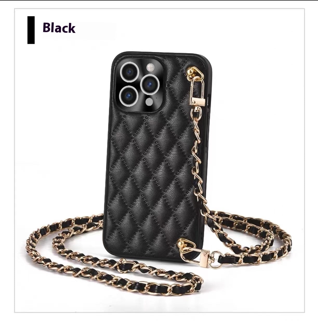 Phone Case Diamond Plaid Crossbody Protective Sleeve Compatible With all Model iPhone 13 | iPhone 14 | iPhone 15