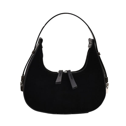 Fashion High-grade Matte French Minority Handbags Women | Urban Simplicity | Crescent Shape