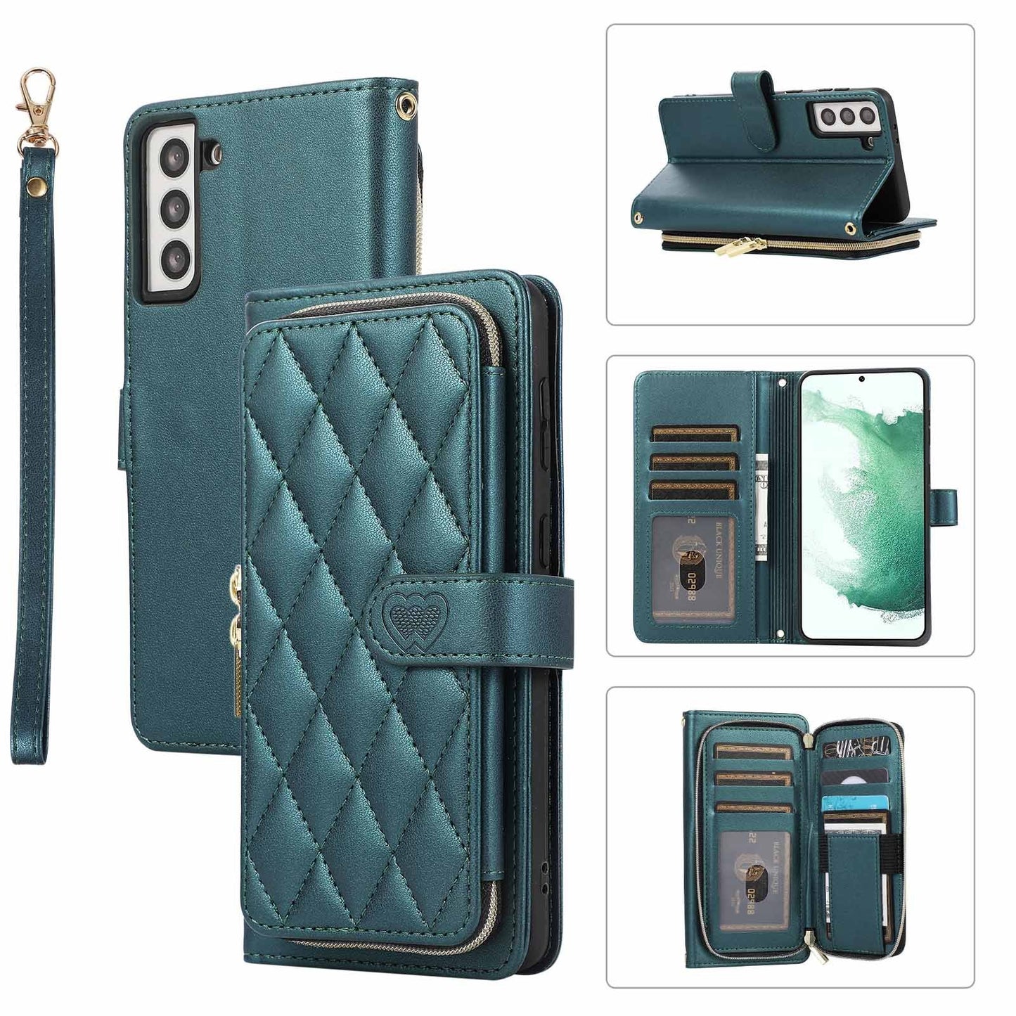 Crossbody Large Card Holder Flap Phone Case Compatible with All Model Samsung S20 |Samsung S21 | Samsung S22 | Samsung S23