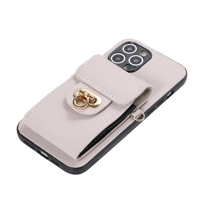 Leather Phone Case Creative Card-inserting Wallet Leather Case Crossbody Protective Case