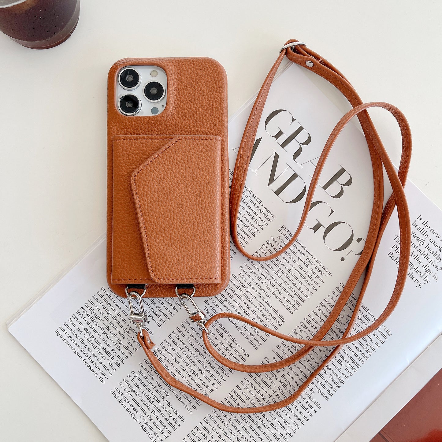 Ladies Card Holder Mirror Protective Shell | All Model for Iphone 14 | iphone 15