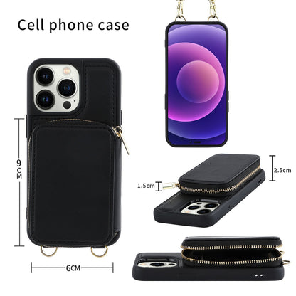 Crossbody Zipper Multifunctional Card Holder Wallet | Type Applicable Protective Leather Case Compatible with Iphone 13 pro | Iphone 13 promax | Iphone 14 pro | Iphone 14 promax