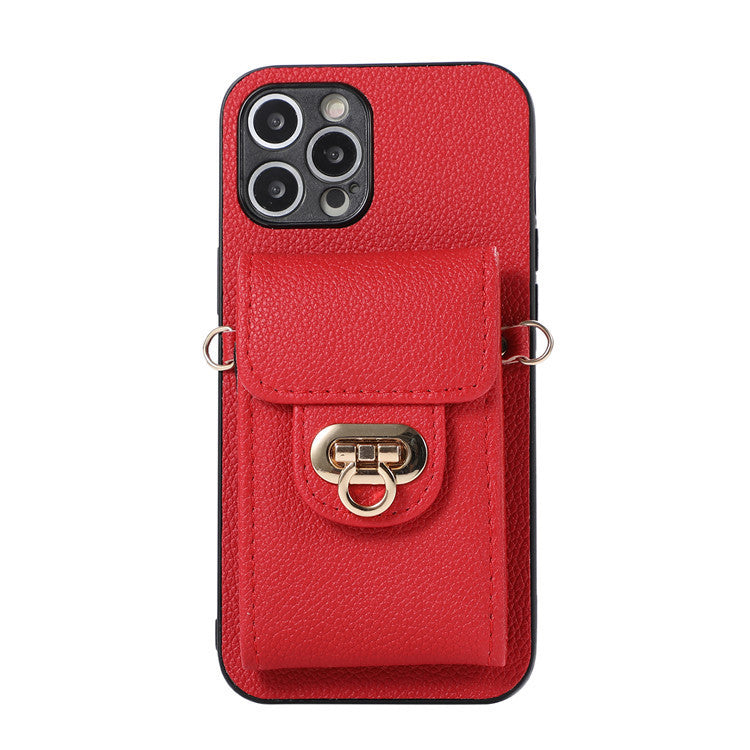 Leather Phone Case Creative Card-inserting Wallet Leather Case Crossbody Protective Case