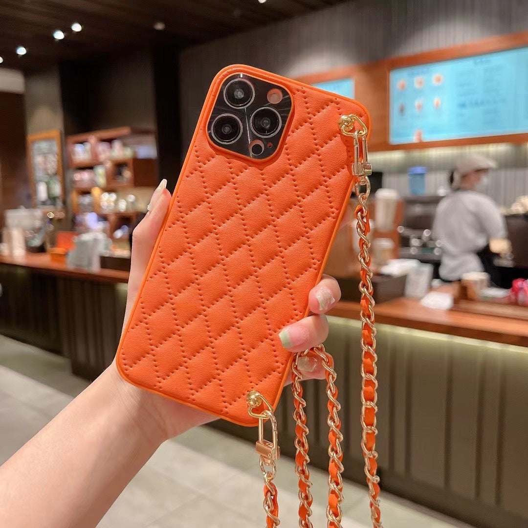 Phone Case Diamond Plaid Crossbody Protective Sleeve Compatible With all Model iPhone 13 | iPhone 14 | iPhone 15