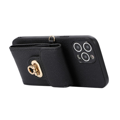 Leather Phone Case Creative Card-inserting Wallet Leather Case Crossbody Protective Case