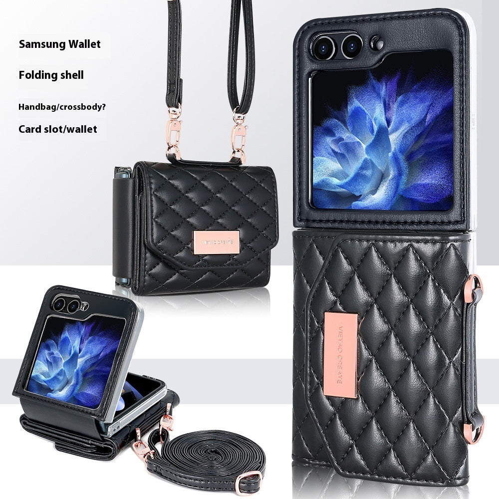 Fashion Lanyard Slung Over One Shoulder Phone Cover | Samsung Z Flip 4 | Samsung Z Flip 5 | Samsung Z Flip 6