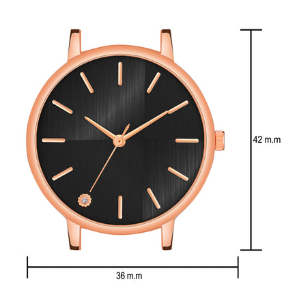 Elegant Round Dial Ladies Watch – Sleek Metallic Finish