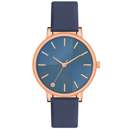 Elegant Round Dial Ladies Watch – Sleek Metallic Finish