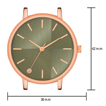 Elegant Round Dial Ladies Watch – Sleek Metallic Finish