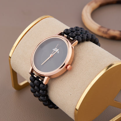 Women's Casual Analog Watch with Rose Gold Case – Rugged & Bold Look