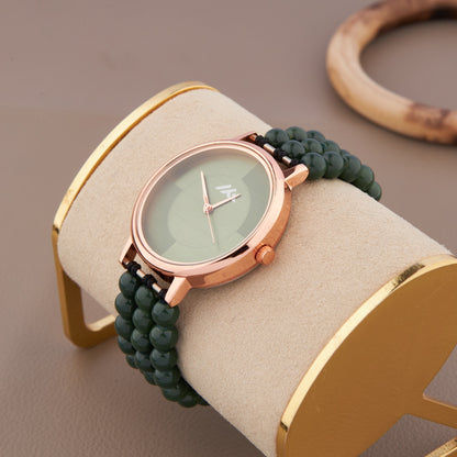 Women's Casual Analog Watch with Rose Gold Case – Rugged & Bold Look