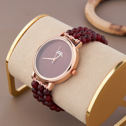 Women's Casual Analog Watch with Rose Gold Case – Rugged & Bold Look