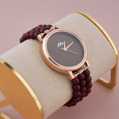 Women's Casual Analog Watch with Rose Gold Case – Rugged & Bold Look