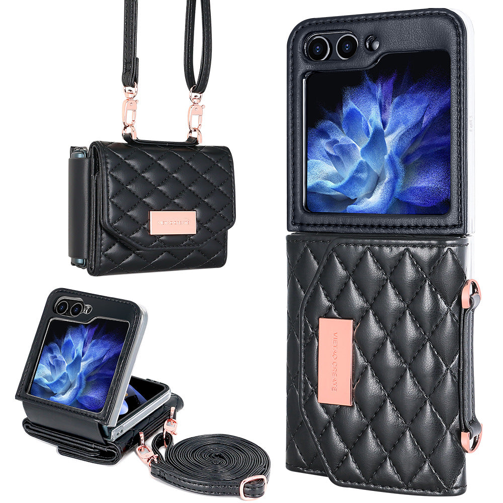 Fashion Lanyard Slung Over One Shoulder Phone Cover | Samsung Z Flip 4 | Samsung Z Flip 5 | Samsung Z Flip 6