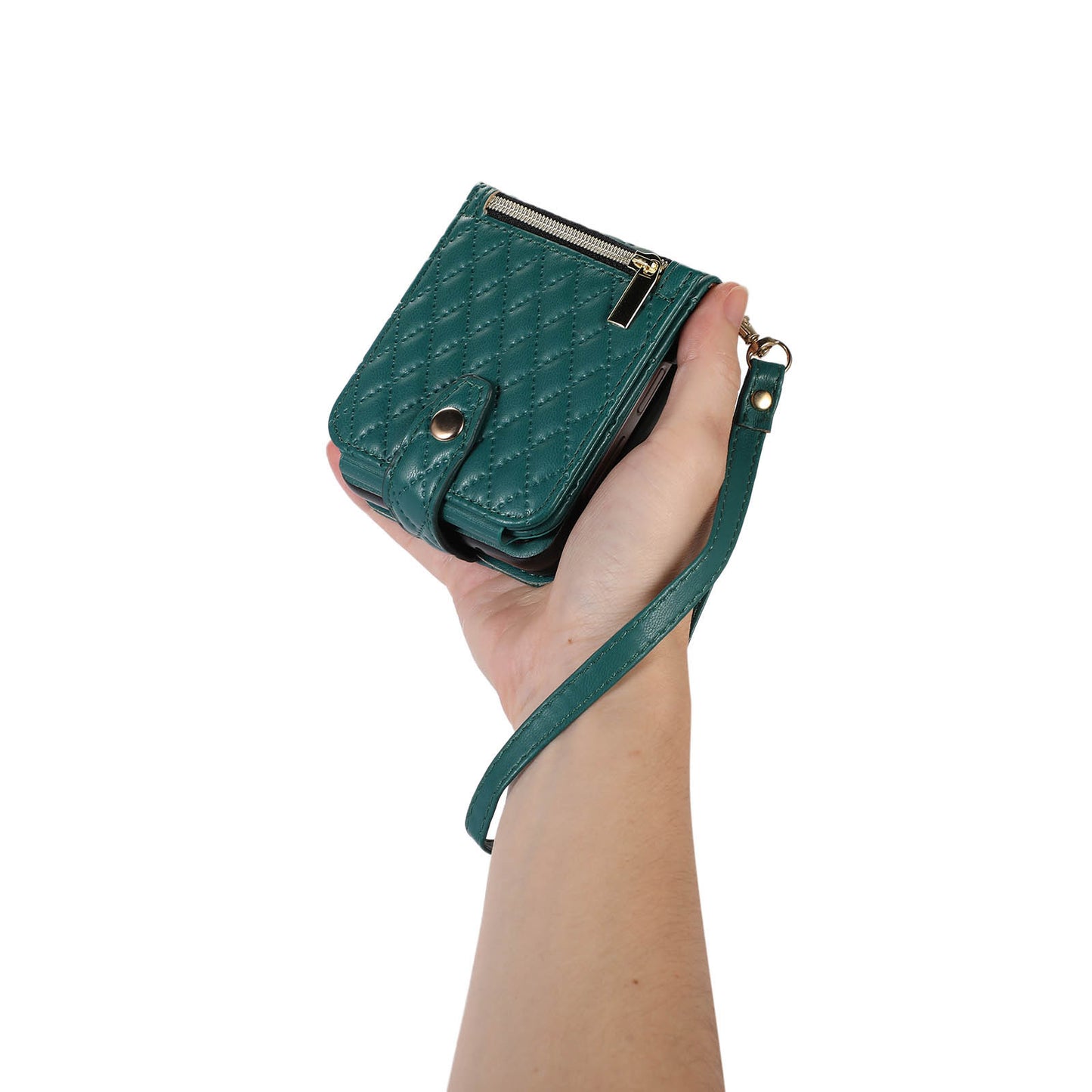 Leather Case Slung Over One Shoulder Phone Cover Zipper Bag Samsung Z Flip 3 | Samsung Z Flip 4 | Samsung Z Flip 5