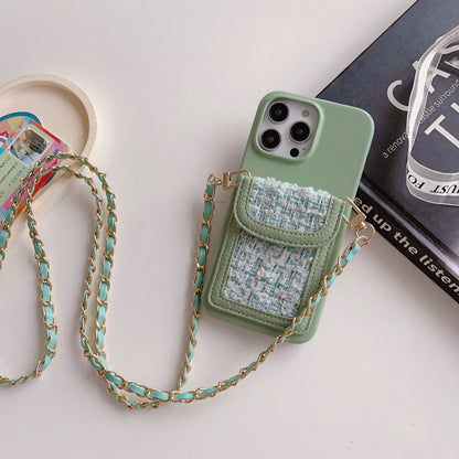 Crossbody Chain Card Holder Can Back Phone Case all Model for iPhone 14 | iPhone 15