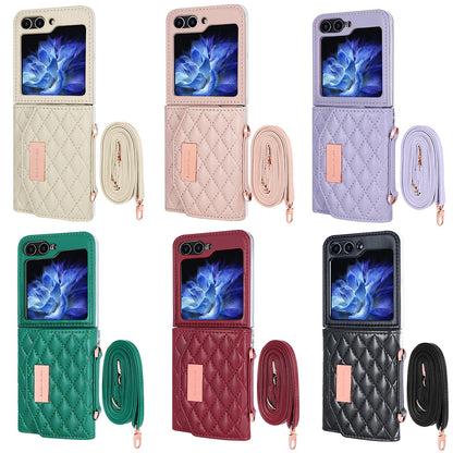 Fashion Lanyard Slung Over One Shoulder Phone Cover | Samsung Z Flip 4 | Samsung Z Flip 5 | Samsung Z Flip 6