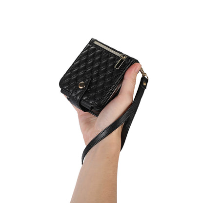 Leather Case Slung Over One Shoulder Phone Cover Zipper Bag Samsung Z Flip 3 | Samsung Z Flip 4 | Samsung Z Flip 5