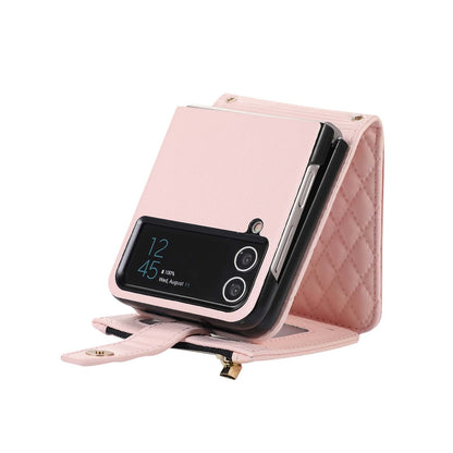 Leather Case Slung Over One Shoulder Phone Cover Zipper Bag Samsung Z Flip 3 | Samsung Z Flip 4 | Samsung Z Flip 5