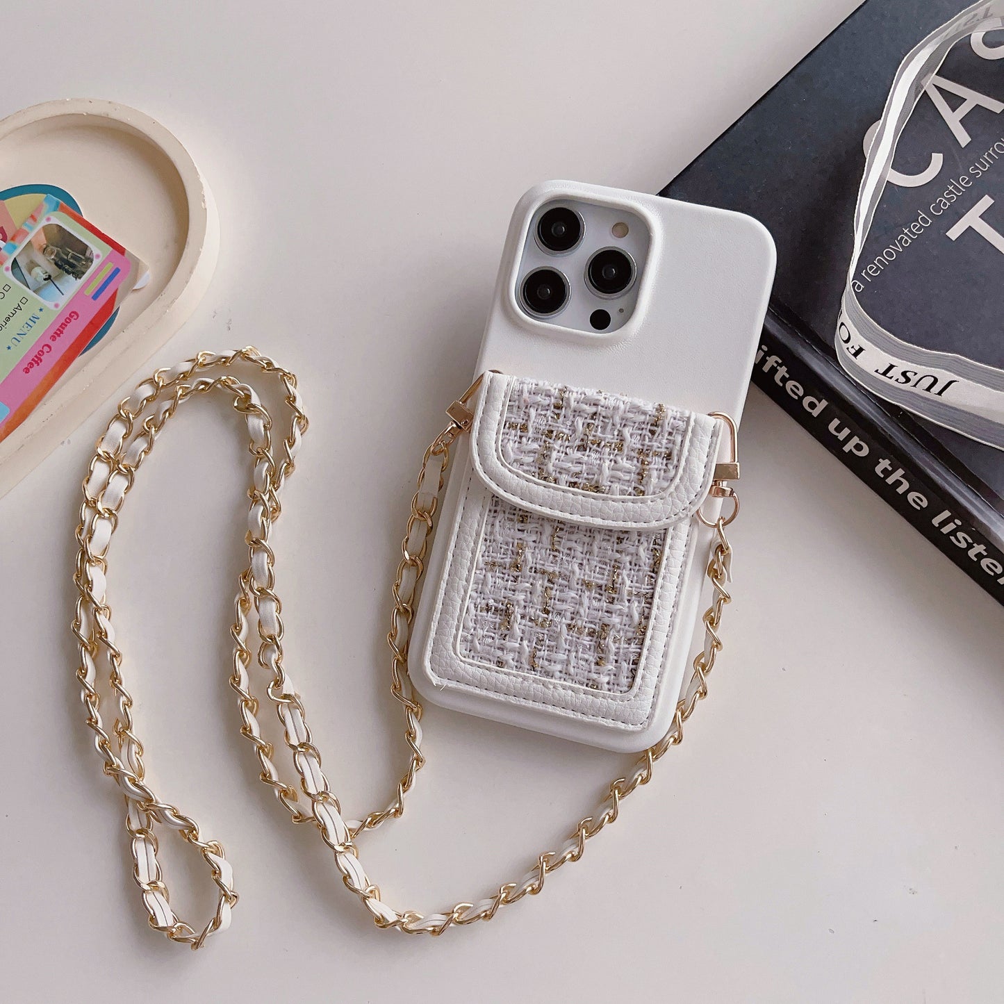 Crossbody Chain Card Holder Can Back Phone Case all Model for iPhone 14 | iPhone 15