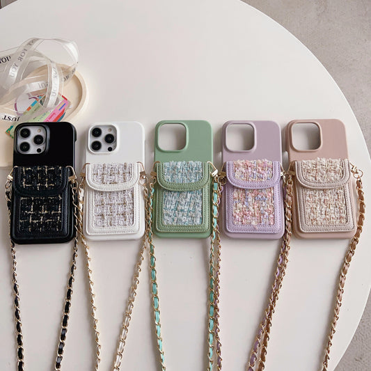 Crossbody Chain Card Holder Can Back Phone Case all Model for iPhone 14 | iPhone 15