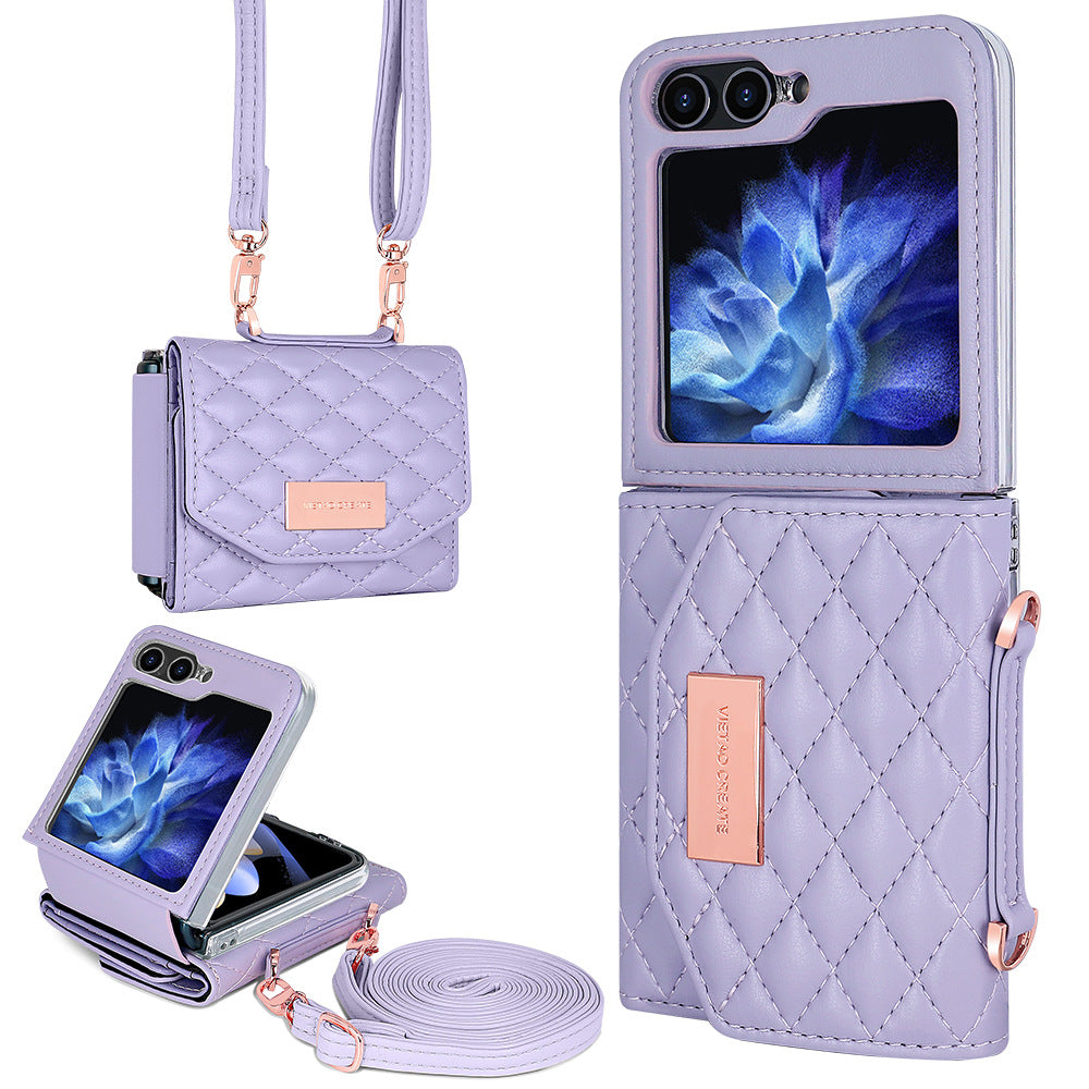 Fashion Lanyard Slung Over One Shoulder Phone Cover | Samsung Z Flip 4 | Samsung Z Flip 5 | Samsung Z Flip 6