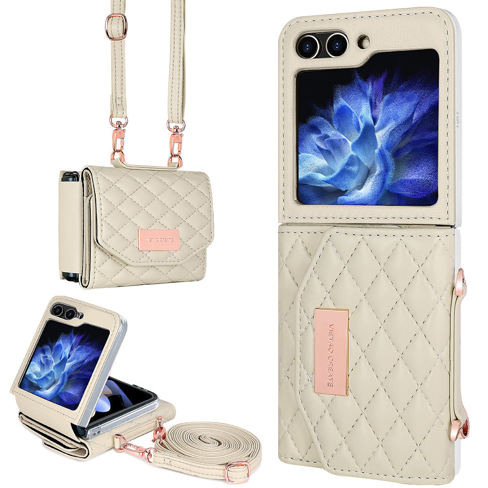 Fashion Lanyard Slung Over One Shoulder Phone Cover | Samsung Z Flip 4 | Samsung Z Flip 5 | Samsung Z Flip 6