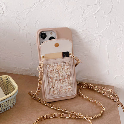 Crossbody Chain Card Holder Can Back Phone Case all Model for iPhone 14 | iPhone 15