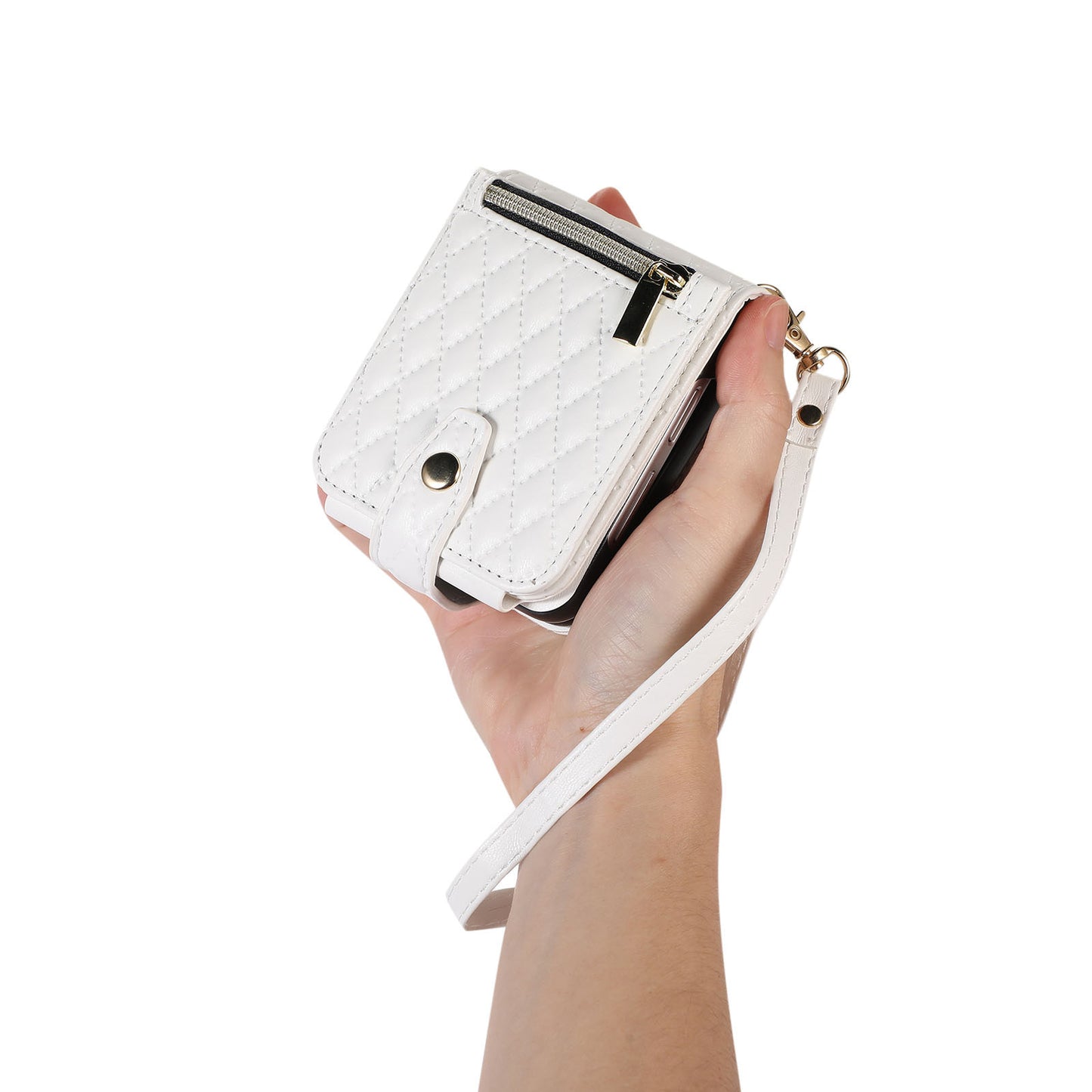 Leather Case Slung Over One Shoulder Phone Cover Zipper Bag Samsung Z Flip 3 | Samsung Z Flip 4 | Samsung Z Flip 5