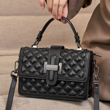 Trendy Fashionable All-match Texture Diamond Plaid Crossbody Bag