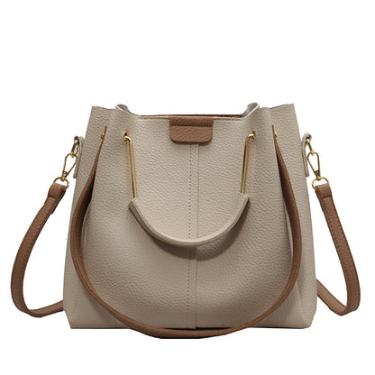 Women's Large-capacity Crossbody Autumn All-matching Korean-style Textured Portable Bucket Bag