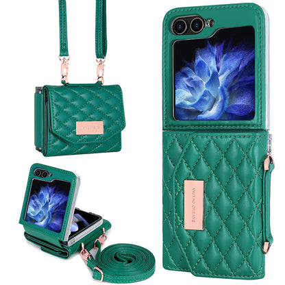Fashion Lanyard Slung Over One Shoulder Phone Cover | Samsung Z Flip 4 | Samsung Z Flip 5 | Samsung Z Flip 6