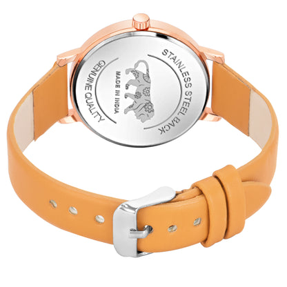 Elegant Gold Dial Ladies Watch – Classy & Affordable | Premium Craftsmanship | Timeless Design