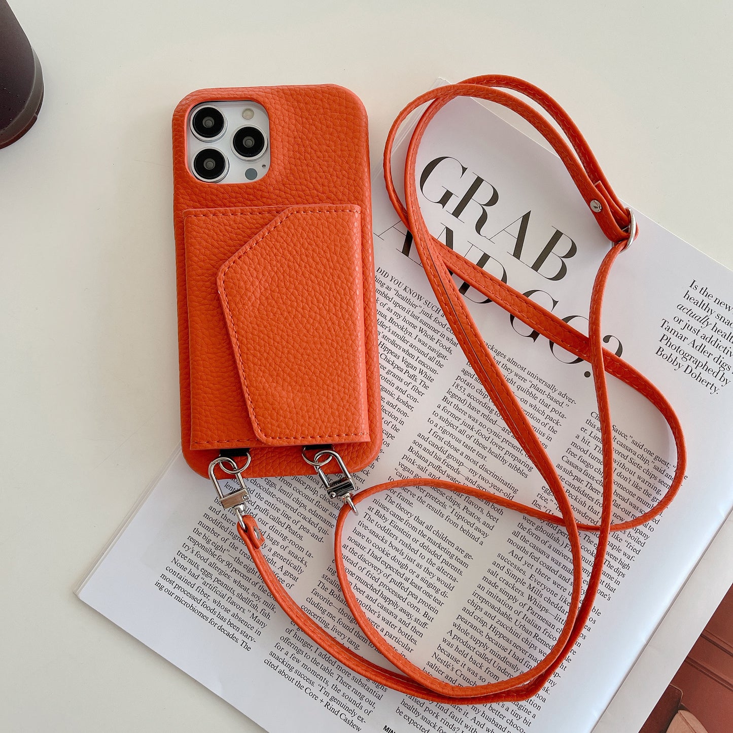 Ladies Card Holder Mirror Protective Shell | All Model for Iphone 14 | iphone 15