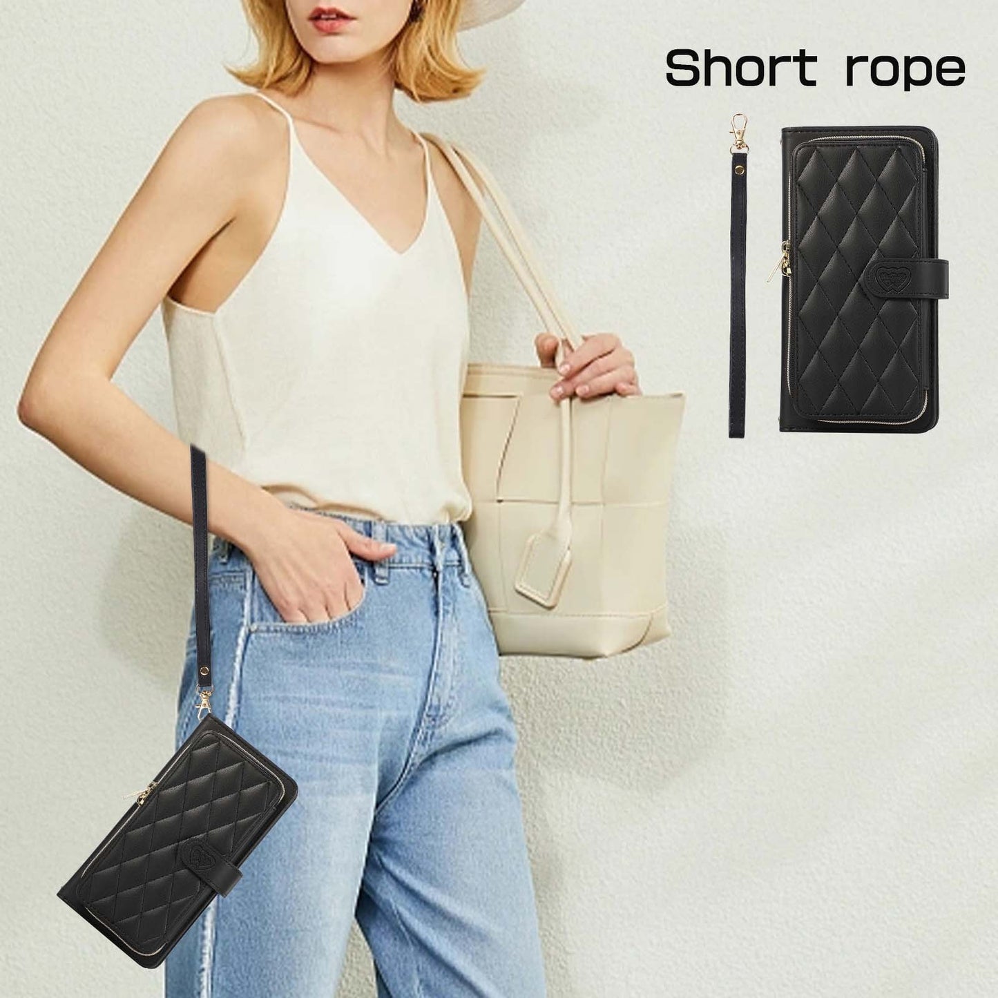 Crossbody Large Card Holder Flap Phone Case Compatible with All Model Samsung S20 |Samsung S21 | Samsung S22 | Samsung S23
