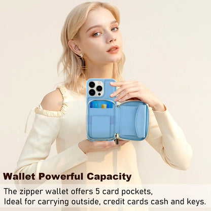Crossbody Zipper Multifunctional Card Holder Wallet | Type Applicable Protective Leather Case Compatible with Iphone 13 pro | Iphone 13 promax | Iphone 14 pro | Iphone 14 promax