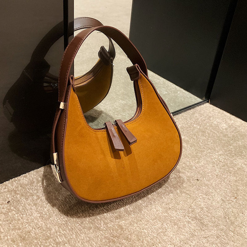 Fashion High-grade Matte French Minority Handbags Women | Urban Simplicity | Crescent Shape
