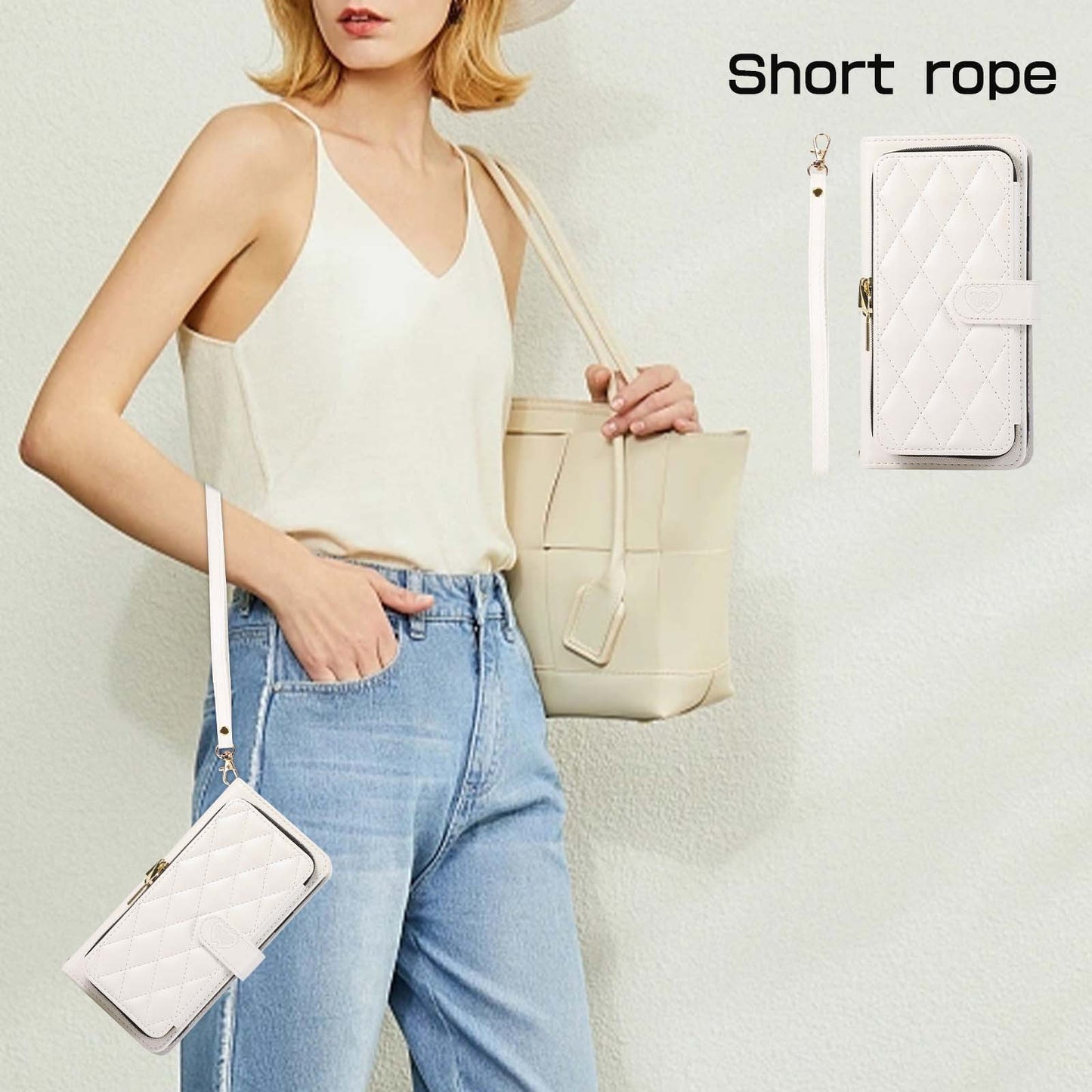 Crossbody Large Card Holder Flap Phone Case Compatible with All Model Samsung S20 |Samsung S21 | Samsung S22 | Samsung S23